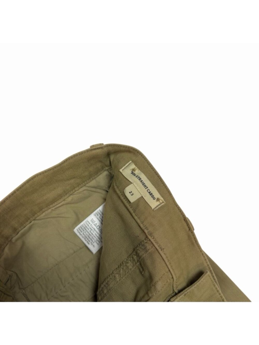 Madewell 90's Straight Cargo Pants Size 23 Waist Garment Dyed Ash Green NN411 - Picture 8 of 12